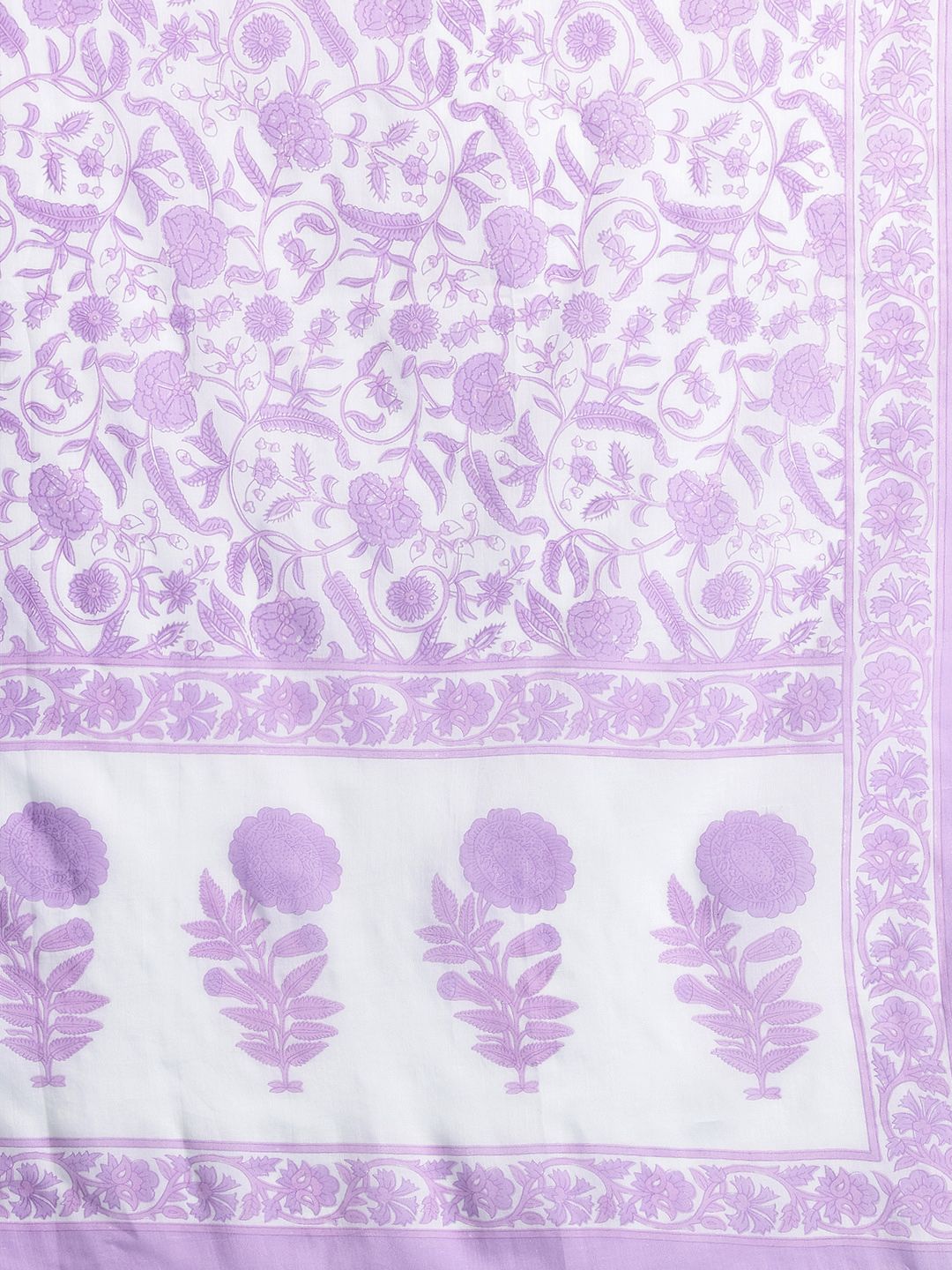 Floral Printed Pure Cotton Kurta with Trousers & Dupatta