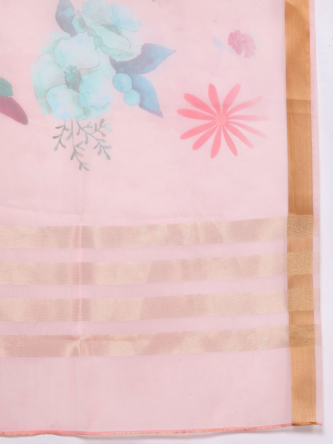 Dhiyona IE Floral Embroidered Regular Thread Work Liva Kurta with Palazzos & Dupatta