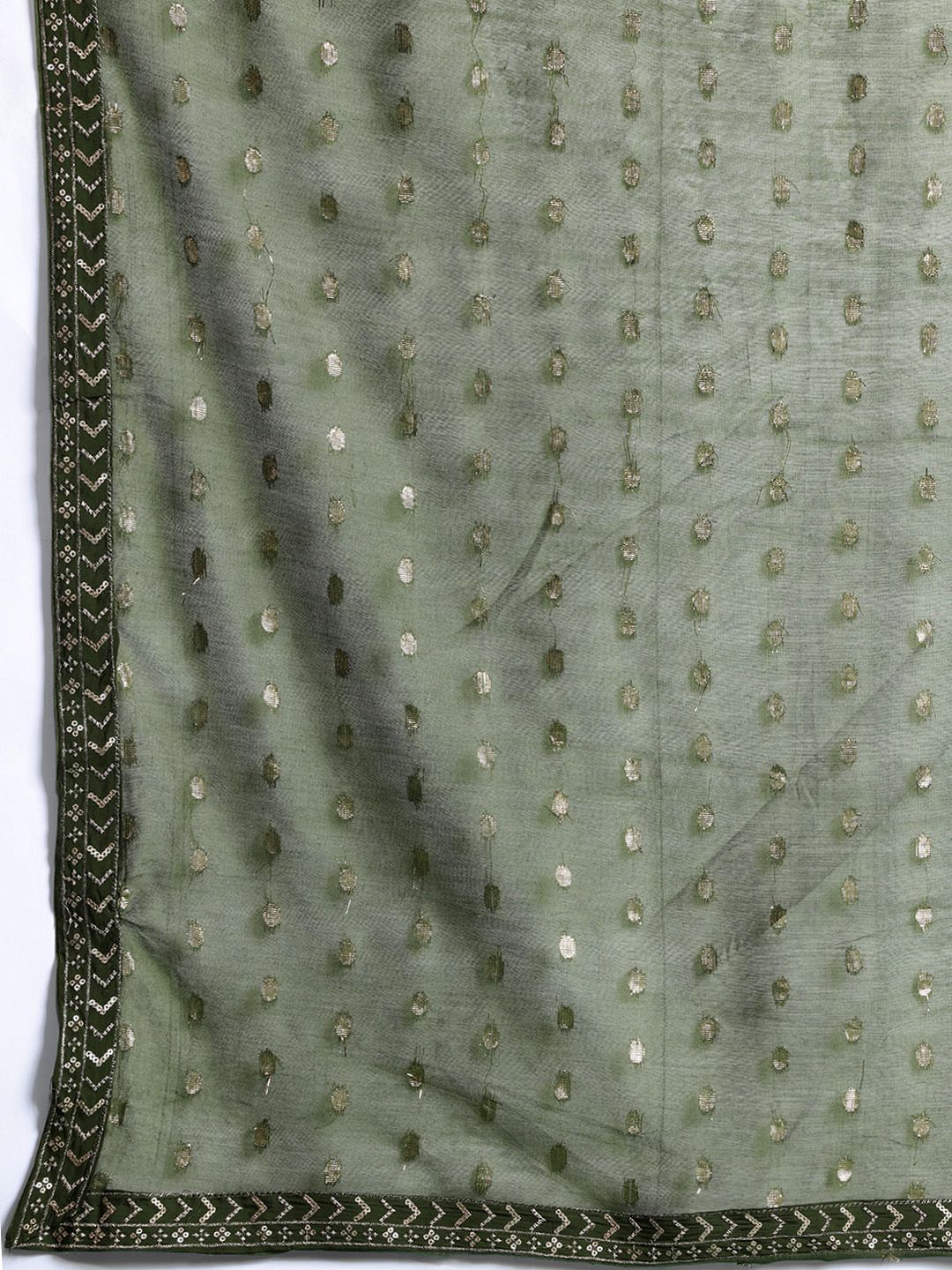 Dhiyona IE Ethnic Motifs Embroidered Sequinned Kurta with Trousers & Dupatta