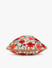 Dhiyona NR Cream-Coloured & Red Embroidered Tasselled Potli Clutch