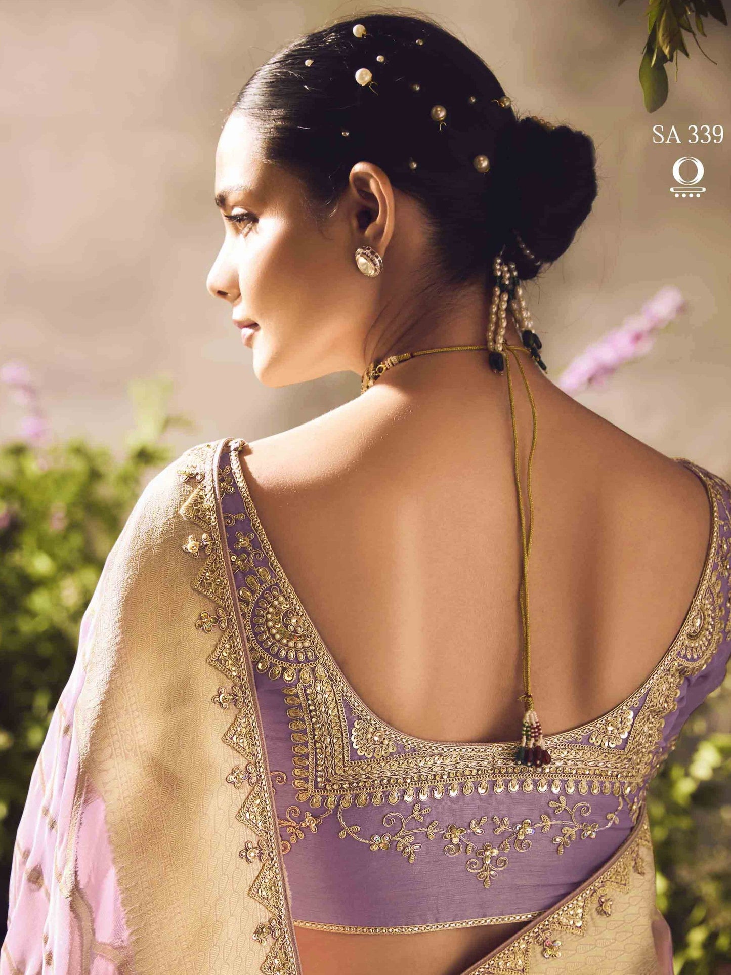 Dhiyona KM Women The Golden Lavender Serenade: A Dream Woven In Silk