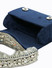 Dhiyona NR Navy Blue & White Embroidered Tasselled Purse Clutch