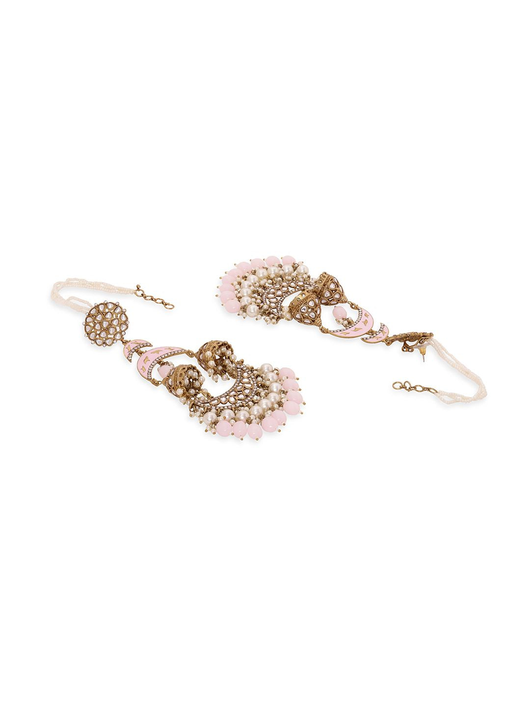 Dhiyona RJ Women's Gold Plated Dome Shaped Jhumkas Earrings