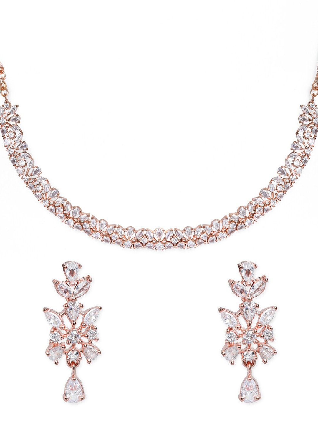 Dhiyona RJ Women's Gold-Plated CZ-Studded Handcrafted Jewellery Set
