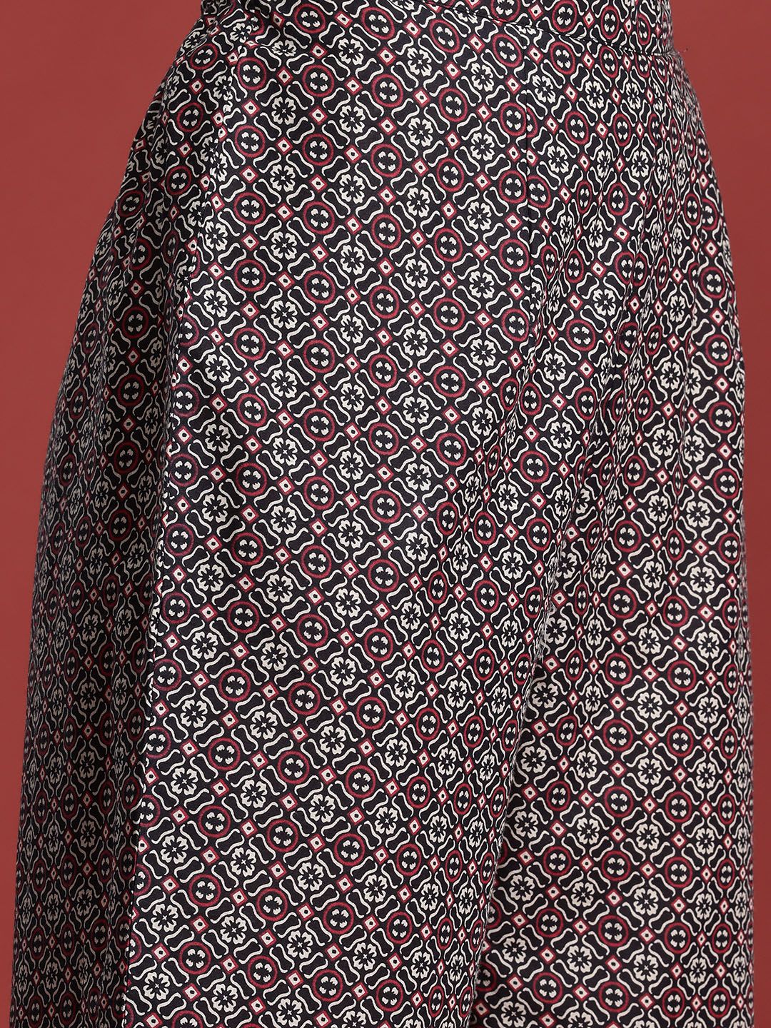 Floral Printed Angrakha Gotta Patti Pure Cotton Kurta Set & Dupatta