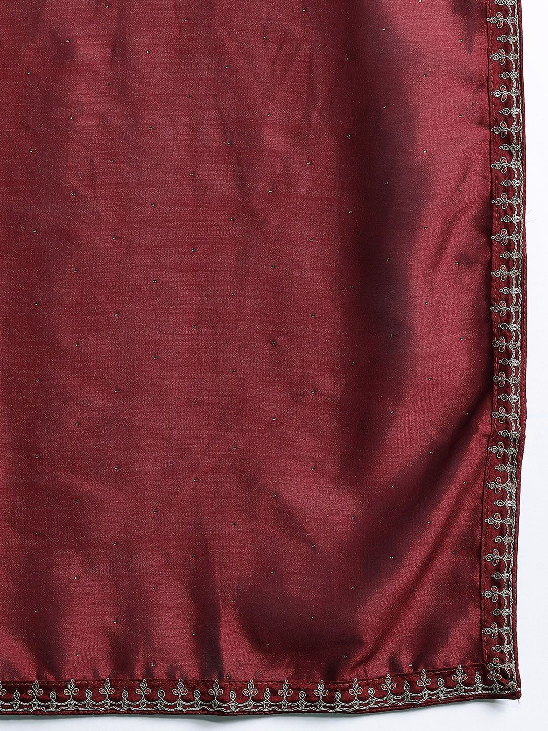 Dhiyona IE Ethnic Motifs Yoke Design Sequinned Kurta with Trousers & Dupatta