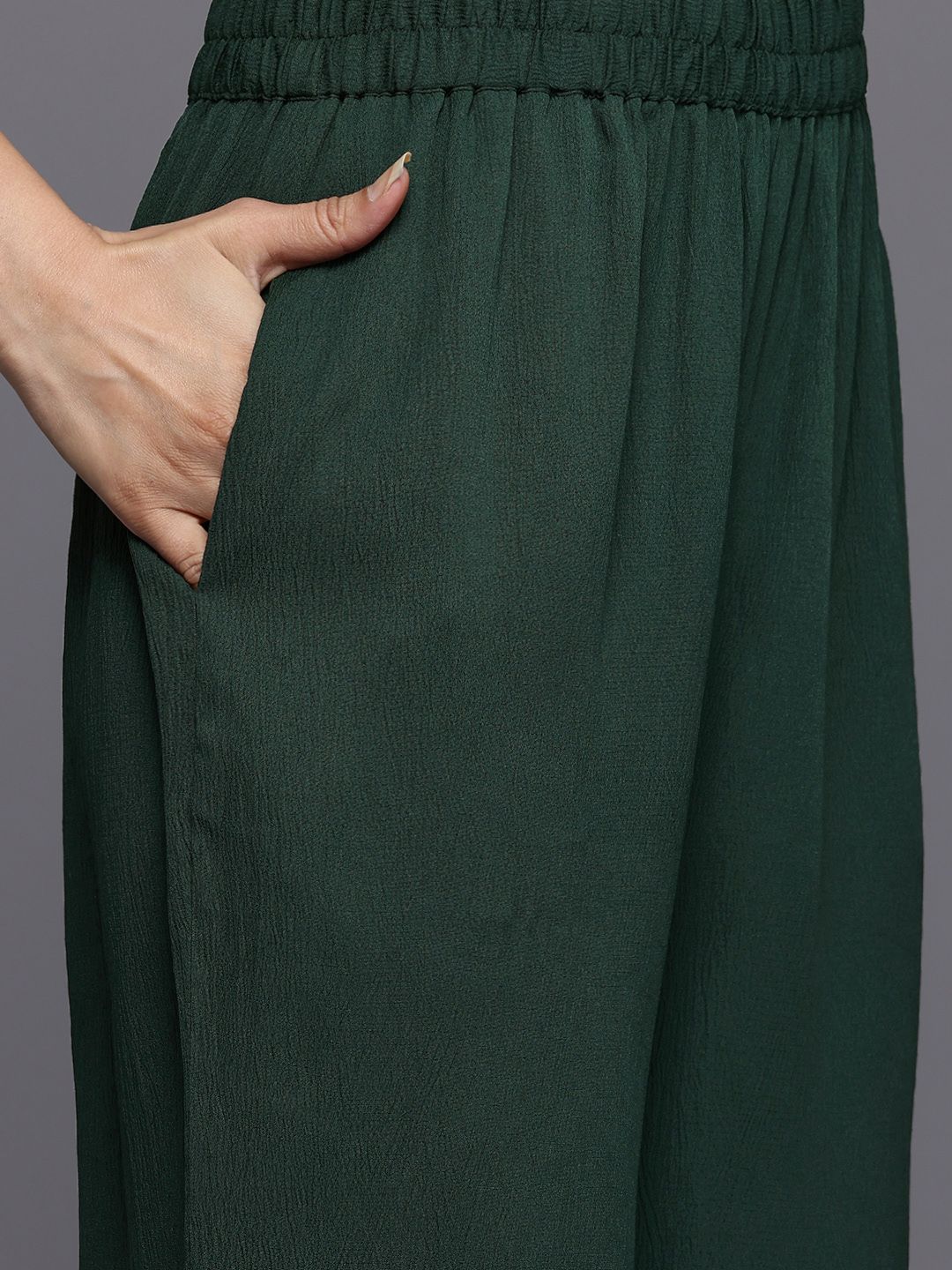 Dhiyona VA Women's Yoke Design Gotta Patti Kurta With Palazzos & Dupatta