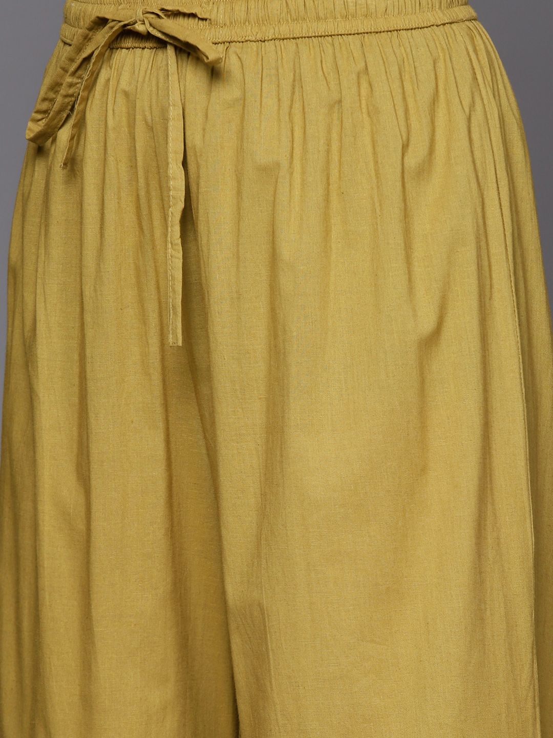 Dhiyona VA Women's Yellow Striped Mukaish Kurta with Sharara & With Dupatta