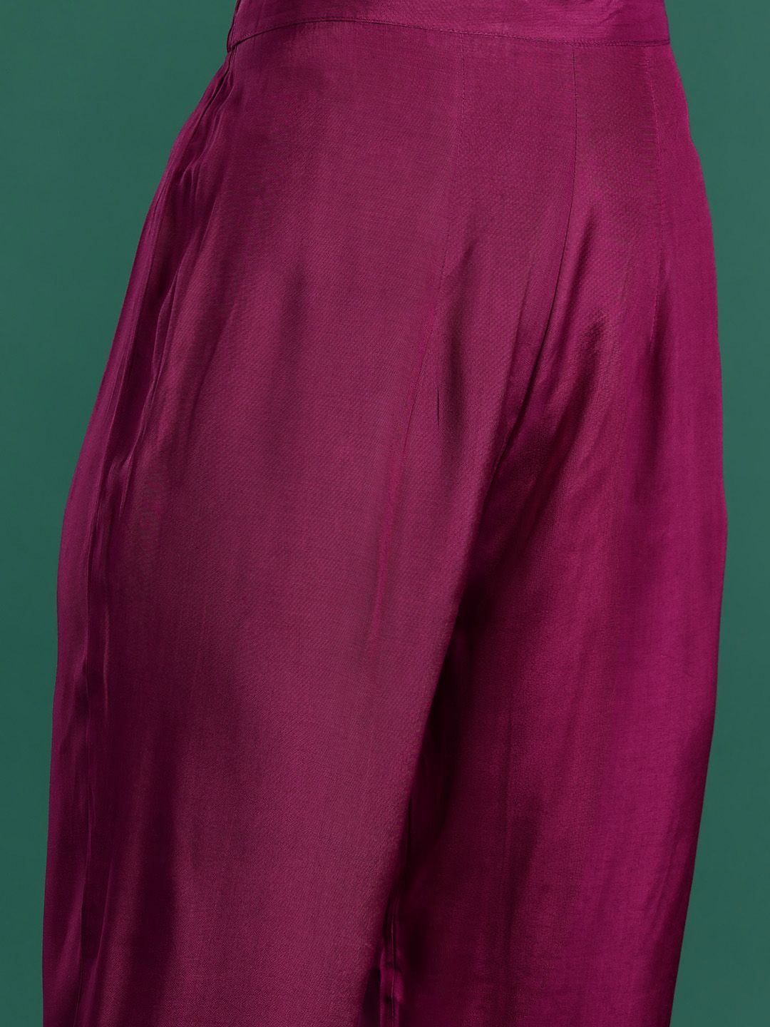 Bandhani Printed Zari Panelled Silk Chiffon Kurta with Trousers & With Dupatta