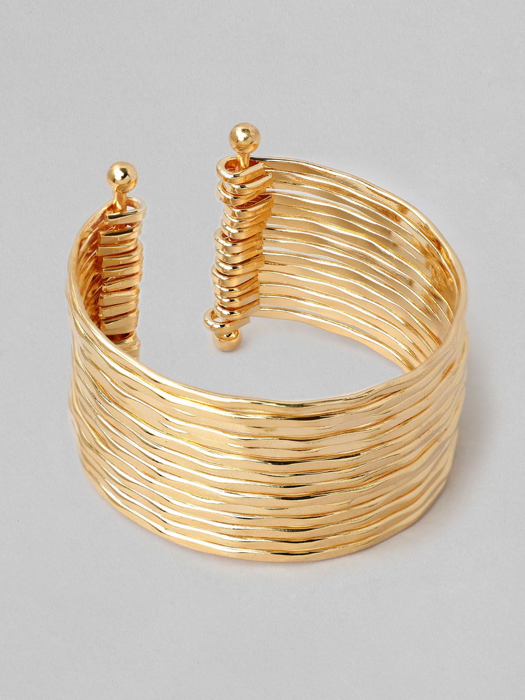 Dhiyona RJ Women's Gold-Plated Handcrafted Cuff Bracelet