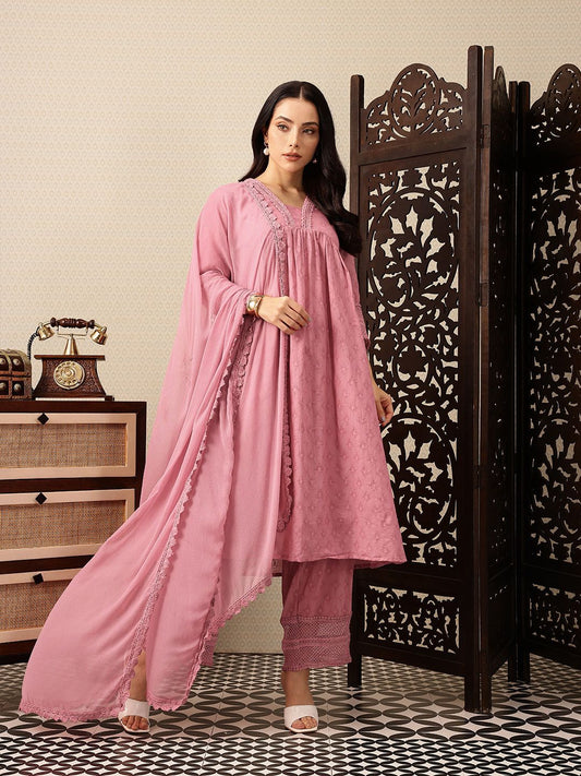 Dhiyona PD Women Empire Pure Cotton Jashn Kurta with Palazzos & Dupatta