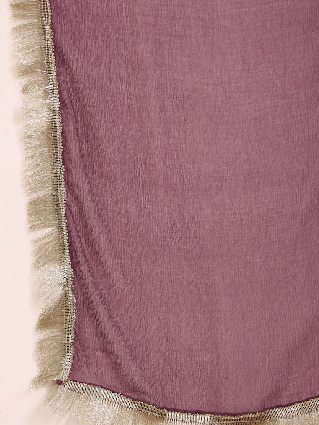 Dhiyona VA Women'sFloral Embroidered Sequnnied V-Neck Straight Kurta With Trousers & Dupatta