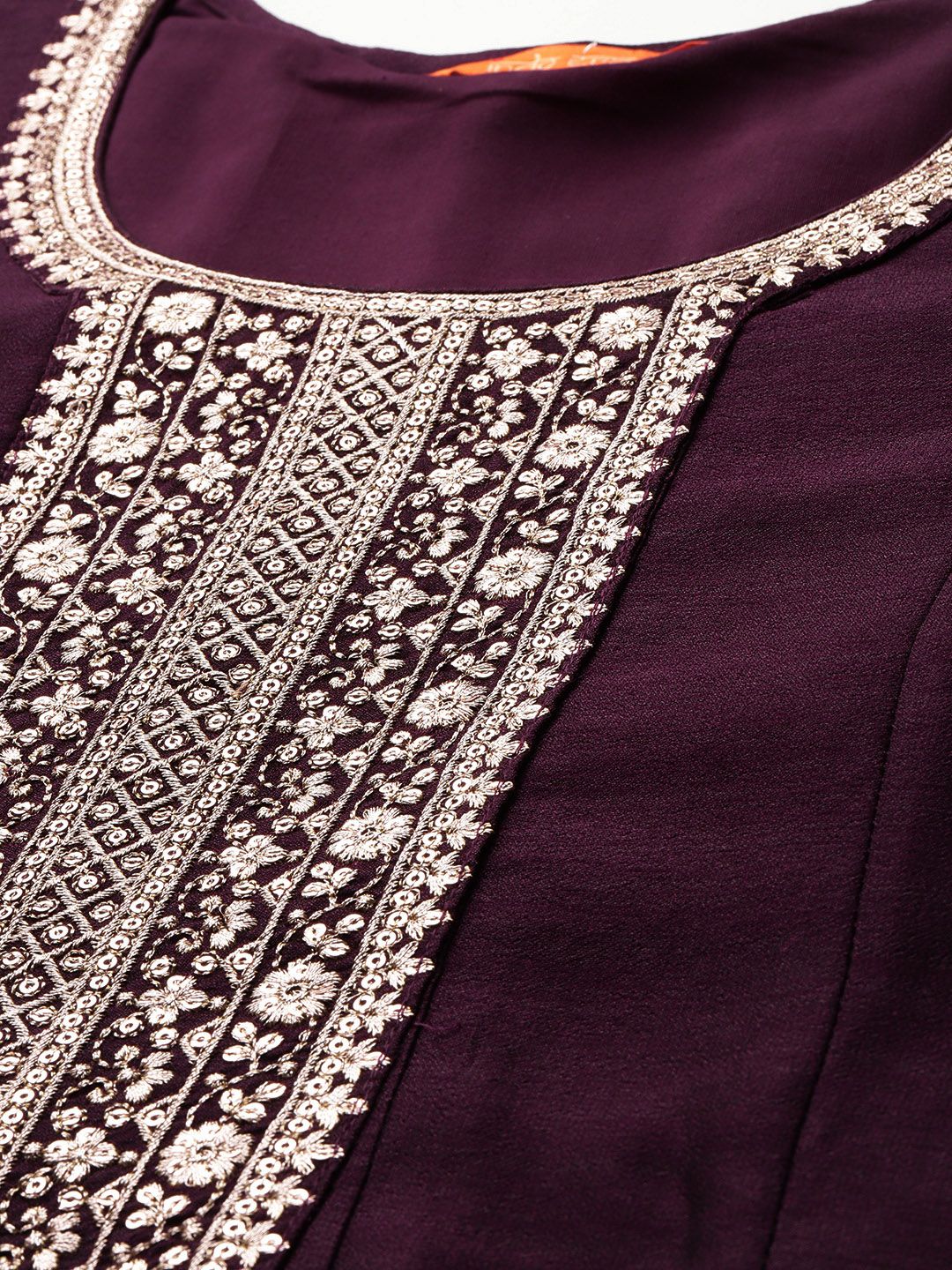 Ethnic Motifs Embroidered Sequinned Kurta With Trousers & Dupatta