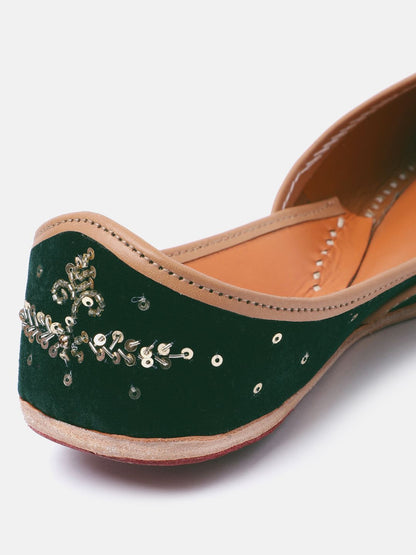 Dhiyona HOP Women Embellished Leather Mojaris