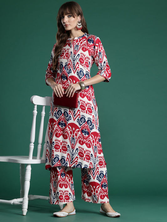 Dhiyona IE Ethnic Motifs Printed Kurta with Palazzos