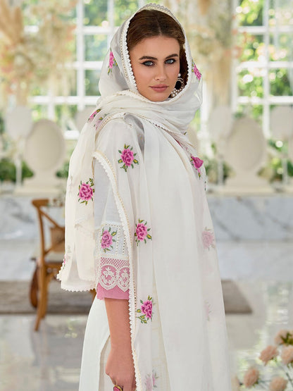 Dhiyona IE Women Floral Embroidered Regular Thread Work Pure Cotton Kurta
