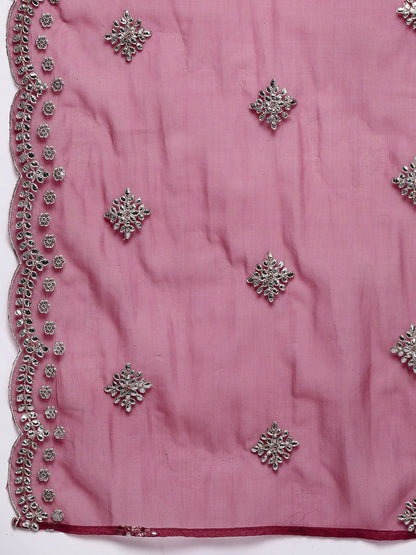 Dhiyona IE Women Ethnic Motifs Embroidered Kurta with Trousers & Dupatta