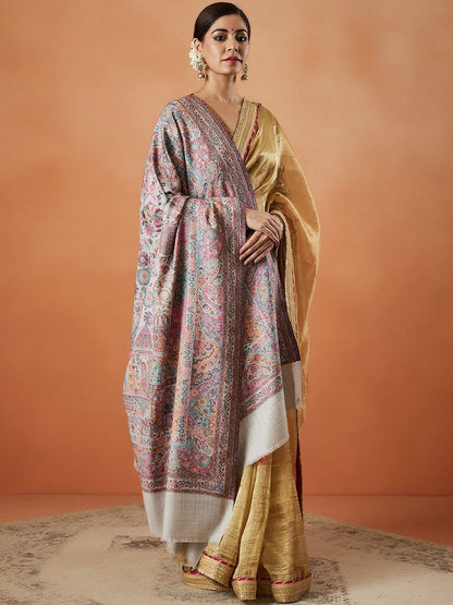 Dhiyona PA Chandrika Kaani Floral Woven Design Shawl