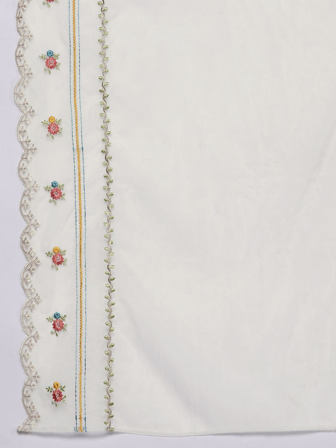 Dhiyona IE Women Embroidered Thread Work Pure Cotton Kurta with Trousers & With Dupatta
