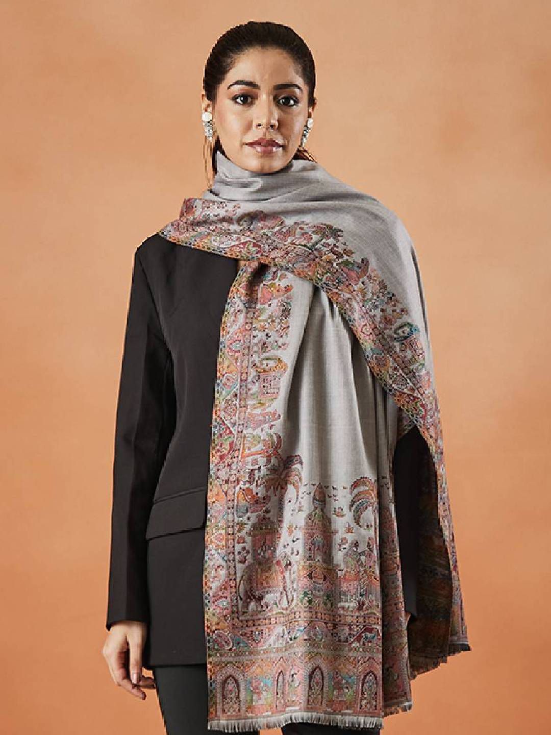 Dhiyona PA Rajwada Paisley Woven Design Shawl