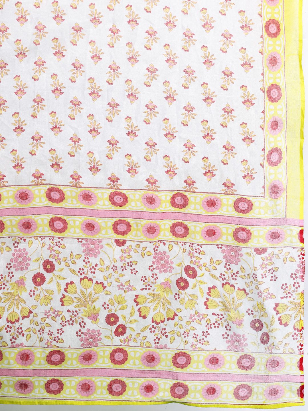 Dhiyona IE Floral Printed Pure Cotton Kurta with Palazzos & Dupatta