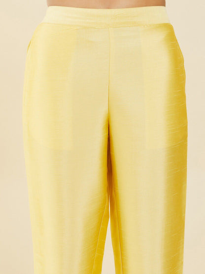 Dhiyona SO Women's Women Mustard Yellow Kurta with Trousers