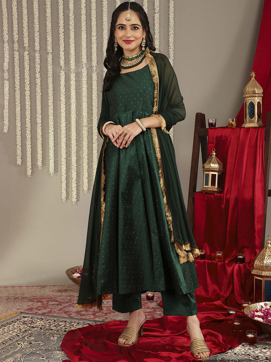 Dhiyona VA Women's Kurta With Trousers & Dupatta