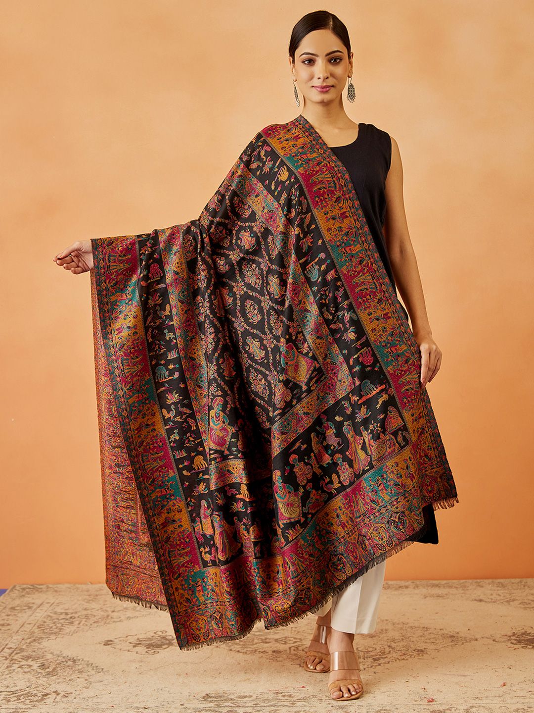 Dhiyona PA Women Paisley Woven Design Shawl
