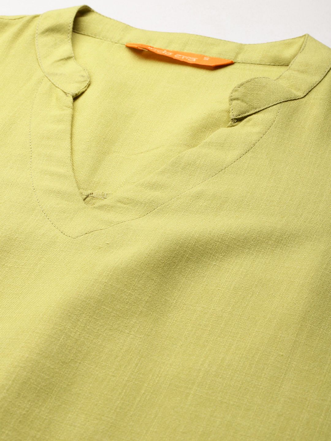 Solid High Low Kurta with Trousers