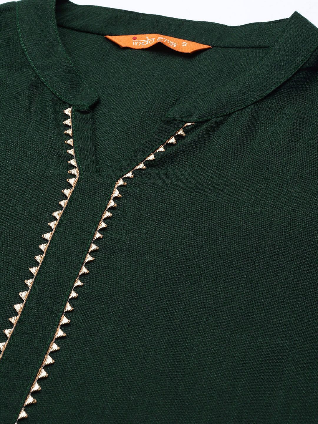 Women Green Patchwork Kurta with Palazzos & With Dupatta