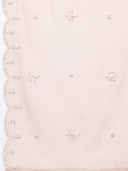 Dhiyona VA Women's Embroidered Pure Cotton Kurta with Trousers & Dupatta