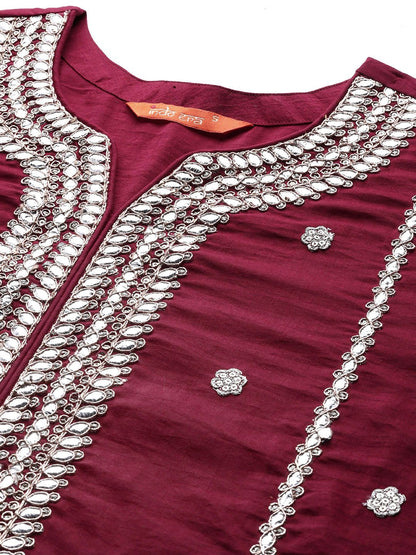 Dhiyona IE Women Ethnic Motifs Embroidered Kurta with Trousers & Dupatta