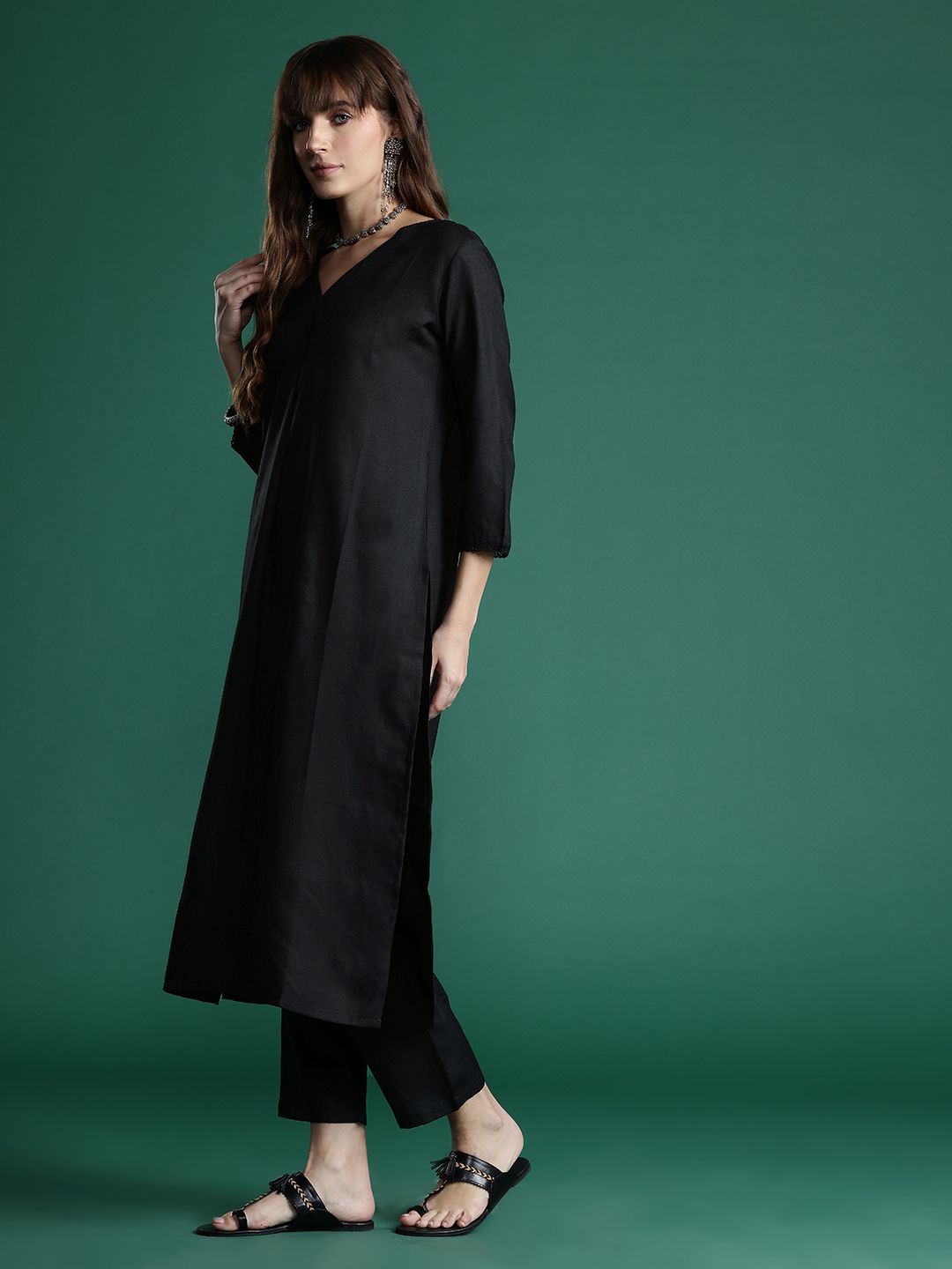 Dhiyona IE Pleated Kurta with Trousers