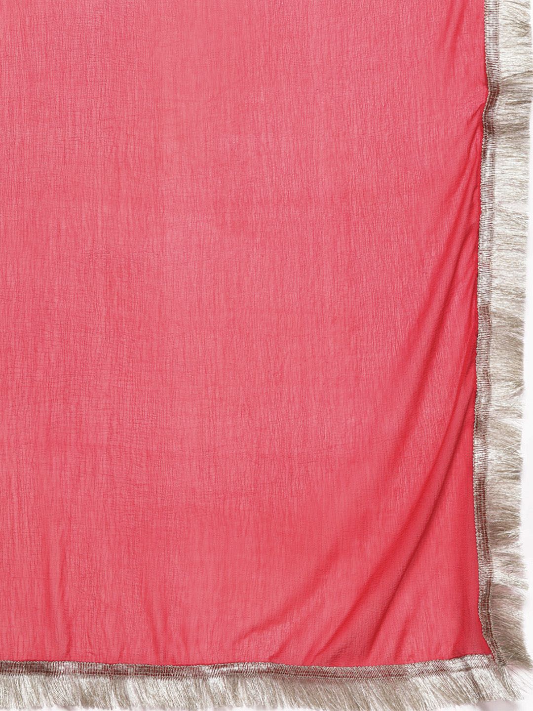 Dhiyona VA Women'sGotta Patti Straight Kurta with Trousers & Dupatta