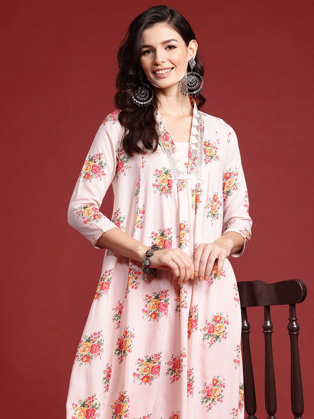 Dhiyona IE Women Floral Printed Floral Kurta