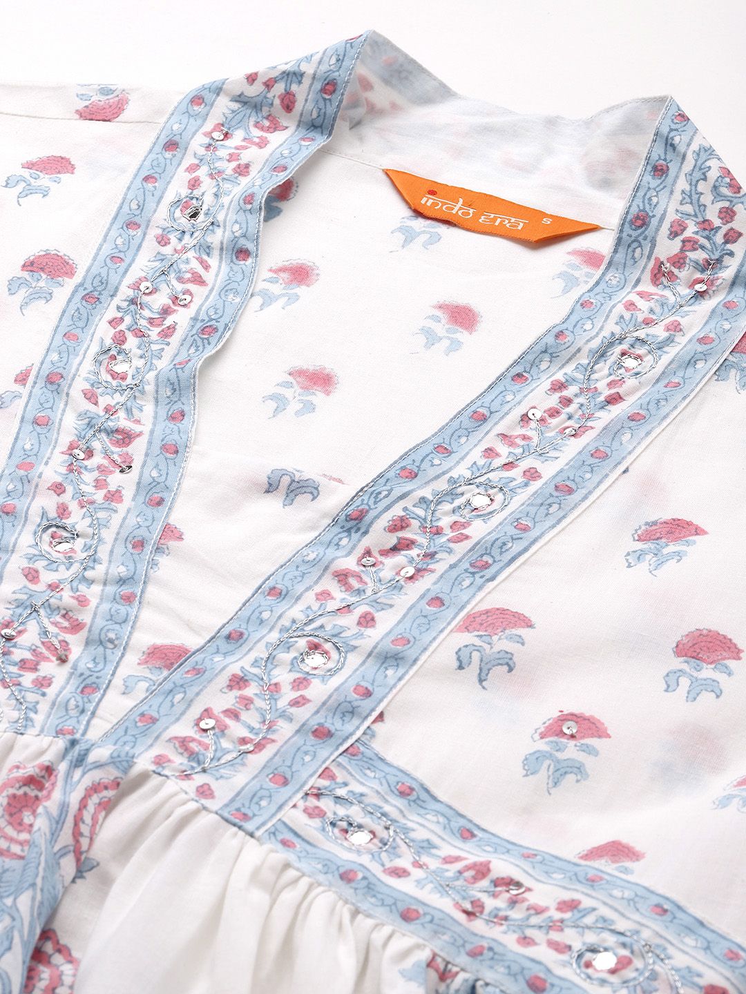 Dhiyona IE Floral Printed Pure Cotton Kurta with Trousers & Dupatta