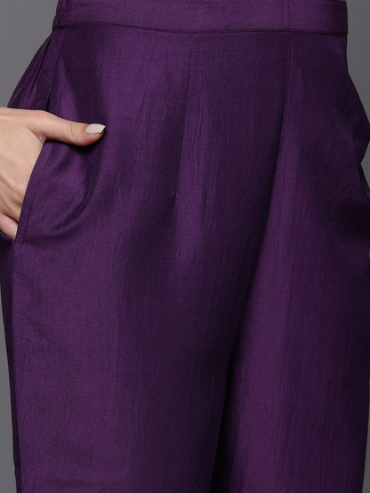 Women Floral Yoke Design Regular Sequinned Kurta with Trousers & Dupatta