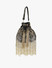 Dhiyona NR Black & Gold-Toned Embellished Tasselled Potli Clutch
