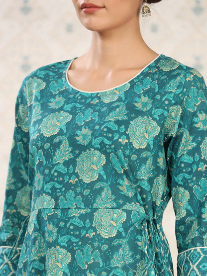 Dhiyona OD  Floral Printed Pure Cotton Kurta