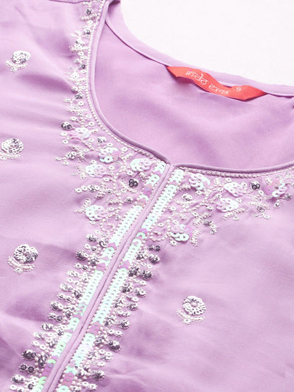 Ethnic Motifs Embroidered Kurta with Trousers & With Dupatta