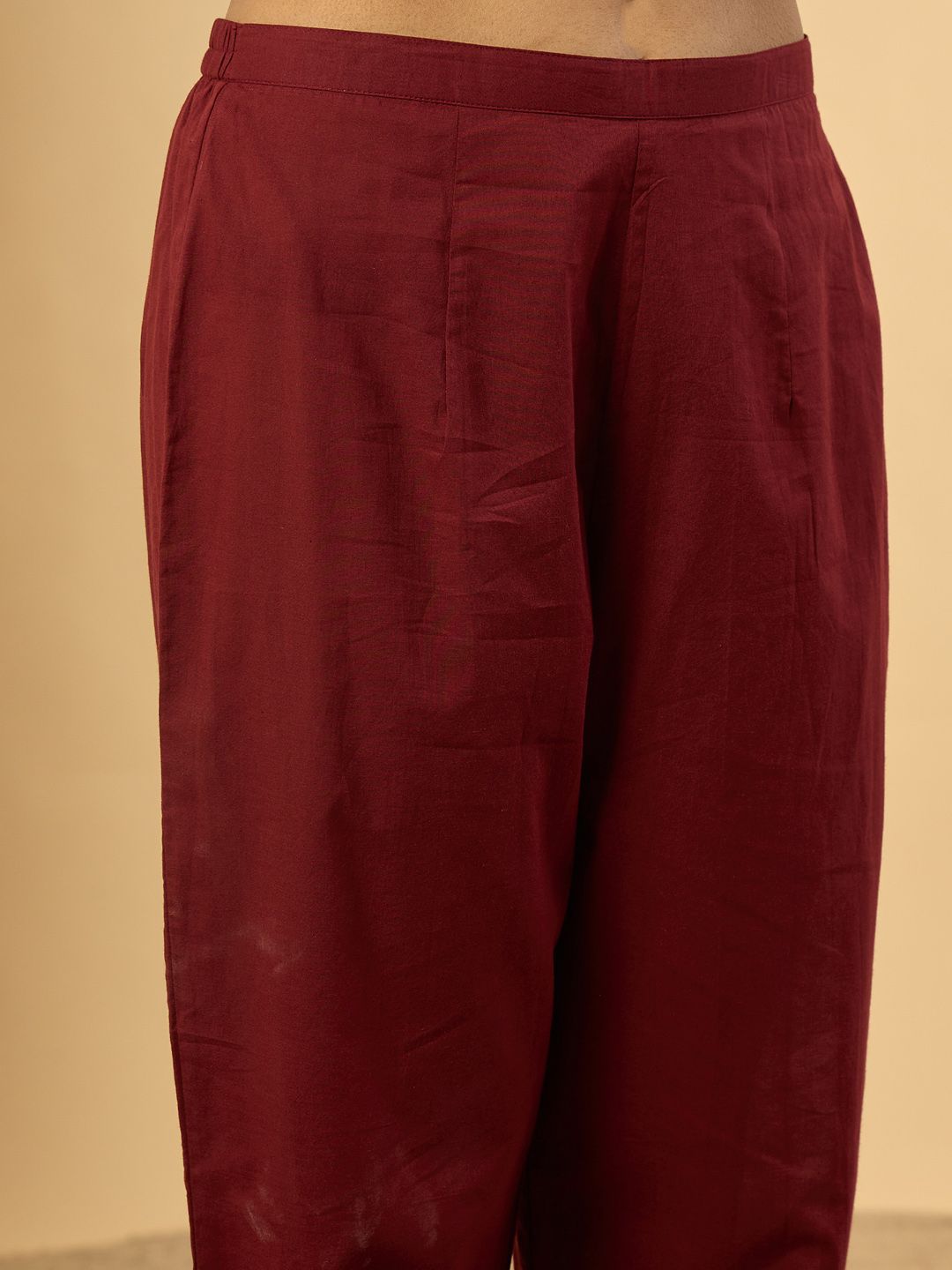 Dhiyona IE Floral Printed Pure Empire Cotton Kurta With Trousers
