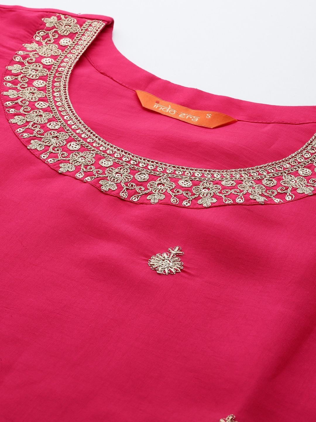 Women Ethnic Motifs Embroidered Regular Kurta with Trousers & With Dupatta