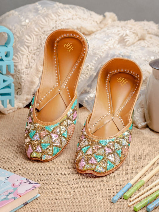 Dhiyona HOP Women Embellished Mojaris Flats
