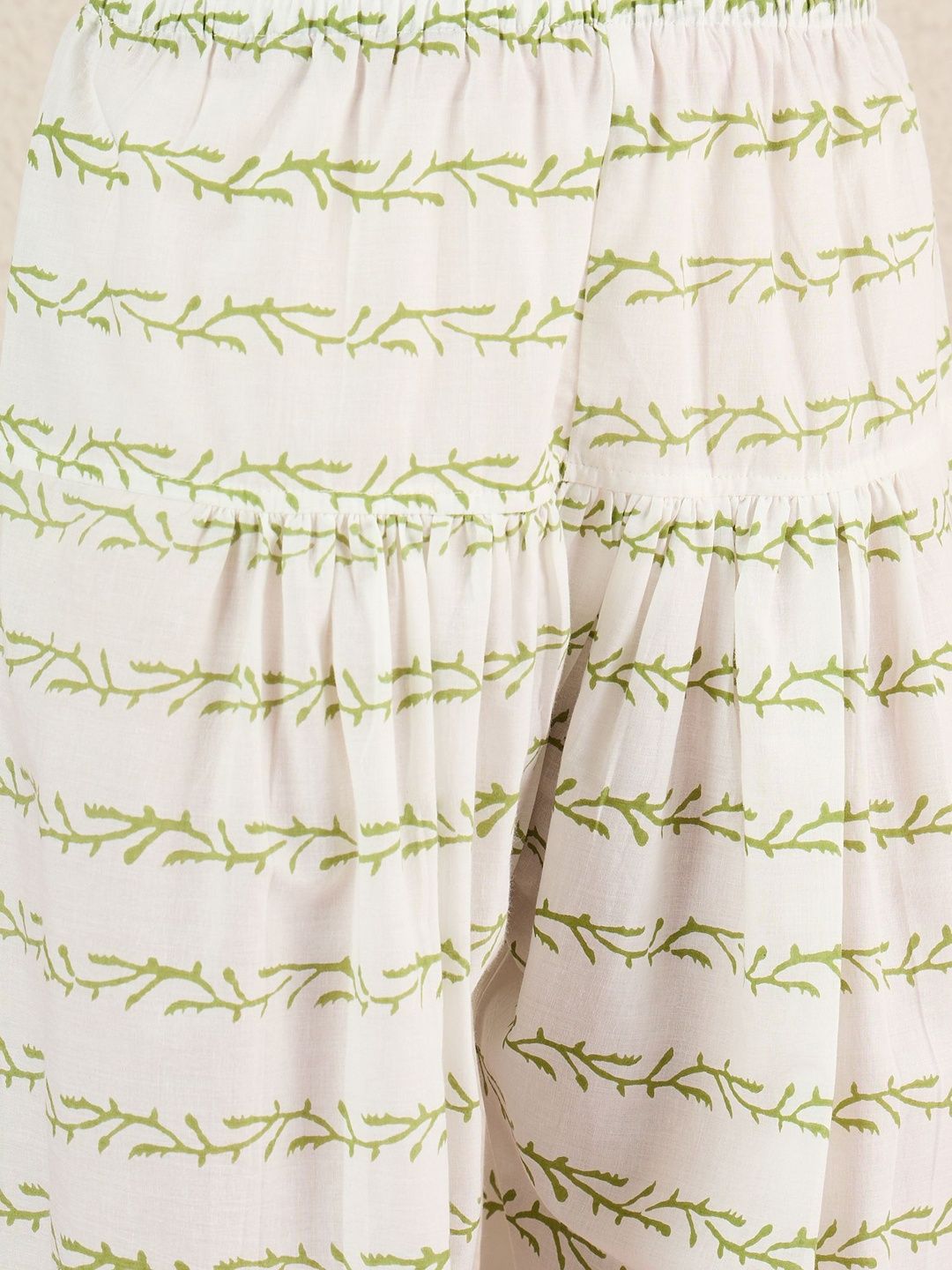 Women Floral Printed Regular Thread Work Pure Cotton Kurta with Salwar & With Dupatta