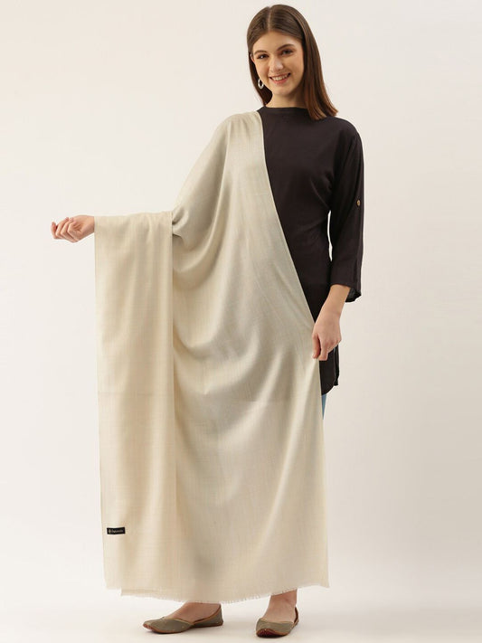 Dhiyona PA Women White Solid Shawl