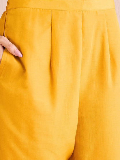 Women Ethnic Motifs Embroidered Regular Kurta with Trousers & With Dupatta