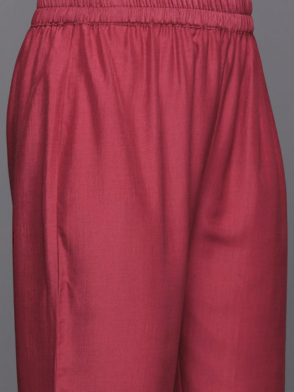 Dhiyona VA Women's Angrakha Kurta with Trousers & With Dupatta