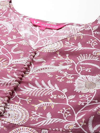 Dhiyona VA Women's Floral Printed Cotton Kurta