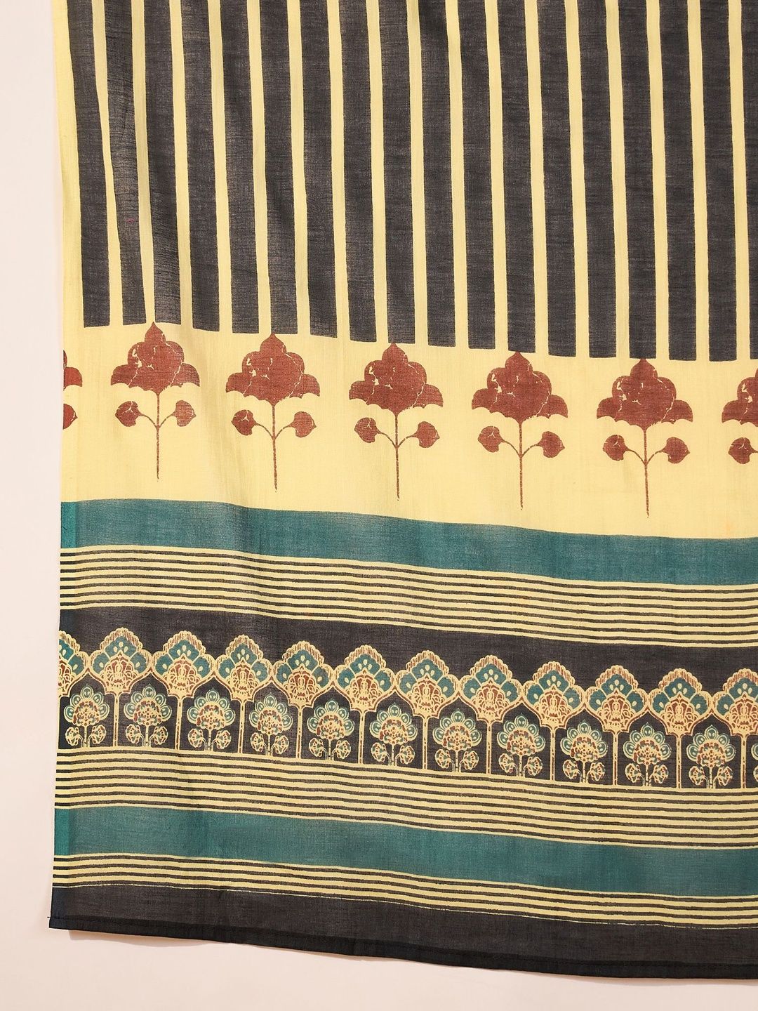 Women Ethnic Motifs Printed Regular Pure Cotton Kurta with Trousers & With Dupatta