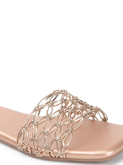 Dhiyona AK Embellished Open Toe Flats